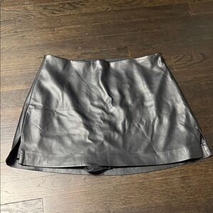 Black Leather Mini Skirt